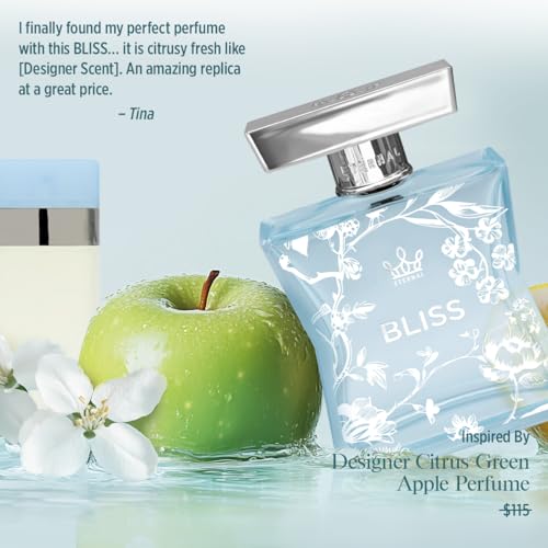 Eternal Bliss - Inspired by Designer Citrus Green Apple Perfume - 3.4 oz (100ml) - EDP - Long-lasting - Vegan - Clean Ingredients - Perfume Spray for Women - 2000 sprays per bottle