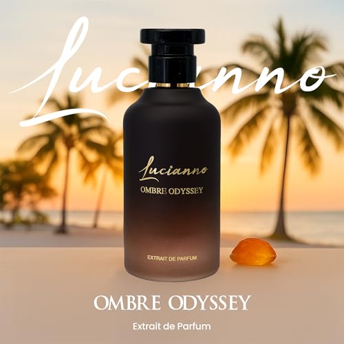 Lucianno Ombre Odyssey 100mL Extrait De Parfum, Long Lasting Perfume for Men & Women, Aromatic Aquatic Fragrance with Oud, Saffron, & Amber Notes, Luxury Gift for Men & Women