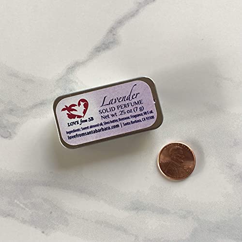Compact Personal Lavender Solid Perfume | Luxurious Artisan Spa Gift for Her | Convenient, fits in your purse or travel bag | Lavender Perfume