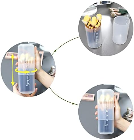 OCHEAL Makeup Brush Holders, 3 Pack of Makeup Brush Organizer Travel Case Retractable Plastic Travel Makeup Brush Holder For Vanity Makeup Artist Brushes Storage Cup