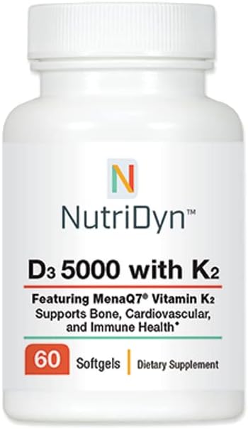 D3 5000 with K2 60 Softgels Nutri-Dyn