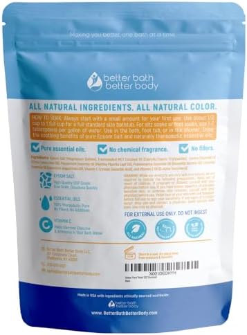 Detox Foot Soak (2 LBs) Epsom Salt Foot Soak with Lemon & Peppermint Essential Oils