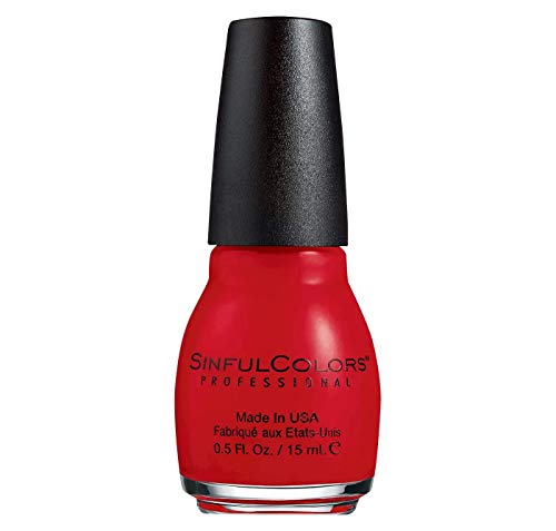 Sinfulcolors Professional Nail Color Polish #2193 Bitten (Red Cream) 0.5 Fl Oz