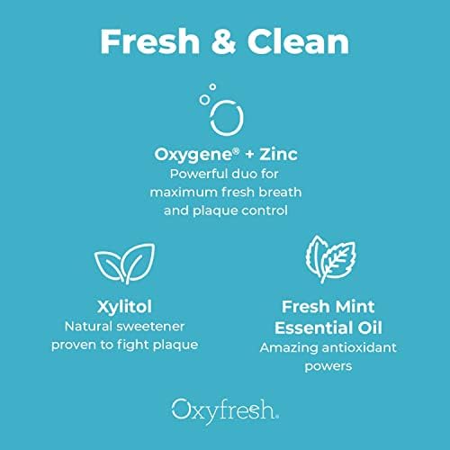 Oxyfresh Premium Pro Formula Fresh Mint Mouthwash – Patented Zinc Mouthrinse for All Day Fresh Breath & Healthy Gums – Refreshing & Alcohol Free Mouthwash | 16oz