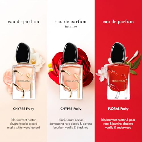 Armani Beauty - Sì Passione - Eau de Parfum - Vanilla Perfume for Women - Floral Citrus Fragrance - Blackcurrant Nectar, Damascena Rose, Black Tea Notes