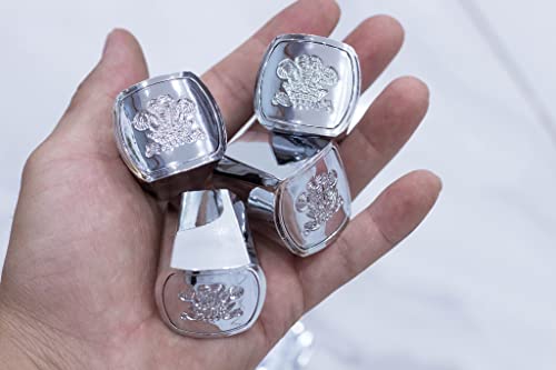 Silver Mountain Water Perfume Bottle Cap. Silver Round Plastic Cap. Generation 3. Fits 30ml, 50ml, 100ml, 120ml bottles.