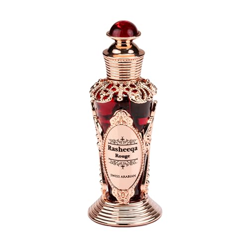 Swiss Arabian Rasheeqa Rouge - Concentrated Perfume Oil for Women - Floral Rosy Green Woody Scent with Raspberry - Travel Perfume - 0.67 oz
