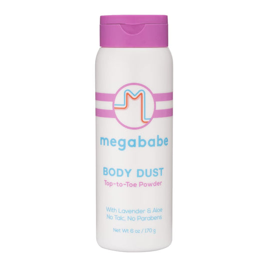 Megababe Sweat Absorbing Body Powder - Body Dust | With Lavender & Aloe | Talc-Free, All Natural | 6 Oz