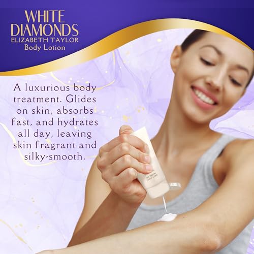 Elizabeth Taylor White Diamonds Ladies Gift Set With Spray, Body Lotion, Body Wash & Perfume