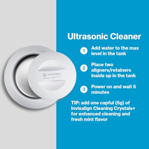 Invisalign Ultrasonic Cleaner | Powered by Zima Dental | Aligner and Retainer Cleaner | Arctic White