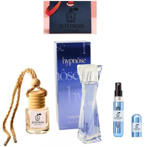 Perfume For Woman Hypnose Eau De Parfum, 2.5 fl oz 3 Pieces Set Bundle With - 5ml Refillable Perfum Atomiser- Hanging Car Smells-Woman Gift Set