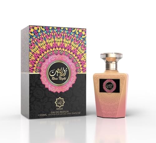 Rose Night Perfume by Abyat USA – Sensual Floral Eau de Parfum – Notes of Jasmine, Tuberose, Vanilla & Bergamot – Elegant & Long-Lasting Scent for Women