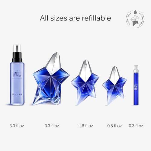Mugler - Angel Stellar - Eau de Parfum Refill - Womens Perfume - Ambery Gourmand - With Pistachio, Vanilla & Woody Accord - 3.4 Fl Oz