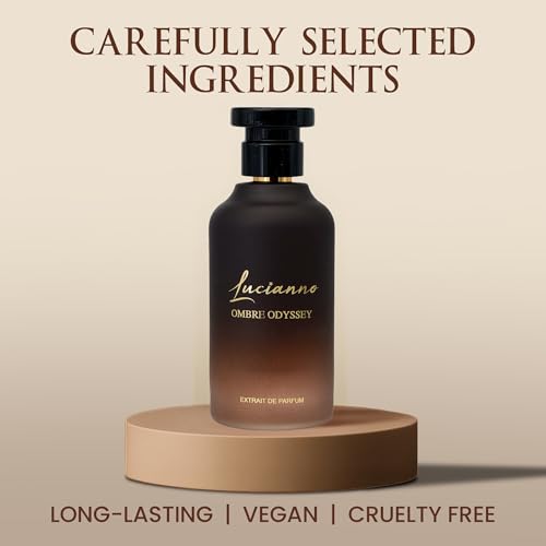 Lucianno Ombre Odyssey 100mL Extrait De Parfum, Long Lasting Perfume for Men & Women, Aromatic Aquatic Fragrance with Oud, Saffron, & Amber Notes, Luxury Gift for Men & Women