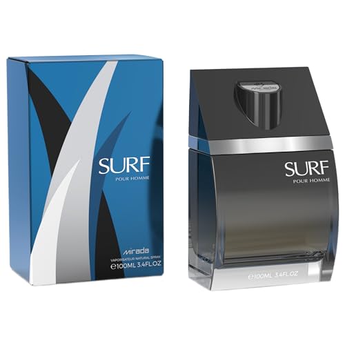 Surf Pour Homme, Men's Eau de Parfum (EDP) 3.4 FL. Oz (100ml), Men’s Perfume with Notes of Citrus, Lemon, Lavender, Green, Marine