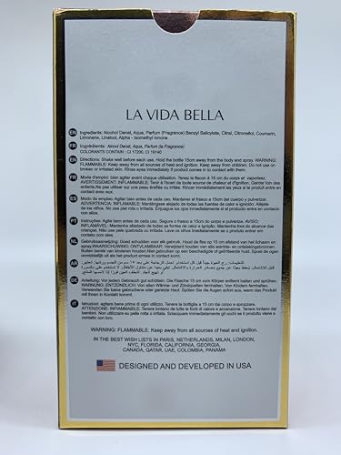 La Vida Bella Women's Cologne 3.4 Fl. Oz. Eau de Parfum Spray