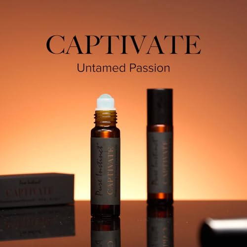 Pure Instinct CAPTIVATE The Original Pheromone Infused Essential Oil Perfume Cologne - Men's Collection - TSA Ready (Roll On Bottle 0.34 Fl. Oz./10.2mL)