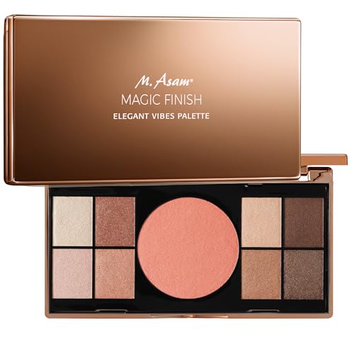 M. Asam Magic Finish Elegant Vibes Palette (8 x 0.03 oz + 1x 0.14g) - Eye Shadow Palette, 8 Harmonizing Eyeshadow Shades & Blush, High Color Payoff, Satin-touch Texture, Enriched With Vitamin E