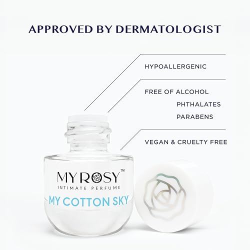 My Cotton Sky Deodorizing Perfume Oil for Women- Dermatologist Approved- Intimate Fragrance- Hypoallergenic, Long Lasting, Alcohol & Paraben-Free, Odor Control, Fragrance Oil for Feminine Area