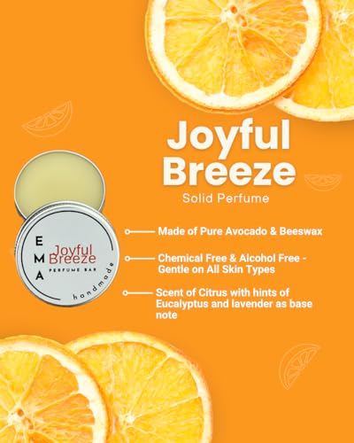 EMA Solid Perfume | Joyful Breeze | Scents of Lavender, Orange and Eucalyptus | Handmade
