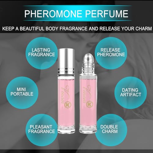 Gemse Pheromones Perfume for Women, Long-Lasting Phereau Perfume, Portable Venom Scents Roll On Perfume Fragrances, Women's Fragrances Phero Oil (4 Pcs)