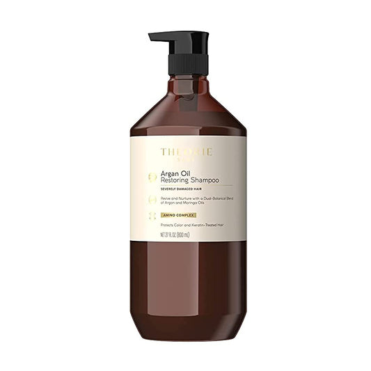 Theorie Argan Oil Restoring Shampoo - Rejuvenate & Moisturize - Sulfate Free - Suited For All Hair Types - Safe For Color & Kera