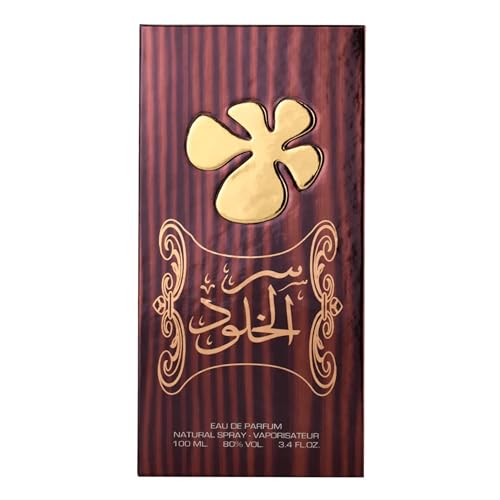 Lattafa Perfumes Ser Al Khulood Gold Eau de Parfum Spray for Unisex, 3.4 Ounce