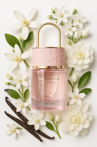 Lock Pink Temptation Perfumes for Women, Floral Woody Eau De Parfum Spray Long-Lasting Fragrance Ladies Perfume 1.7 Fl Oz/50ml, Notes of Bergamot Jasmine Vanilla Cedarwood Musk