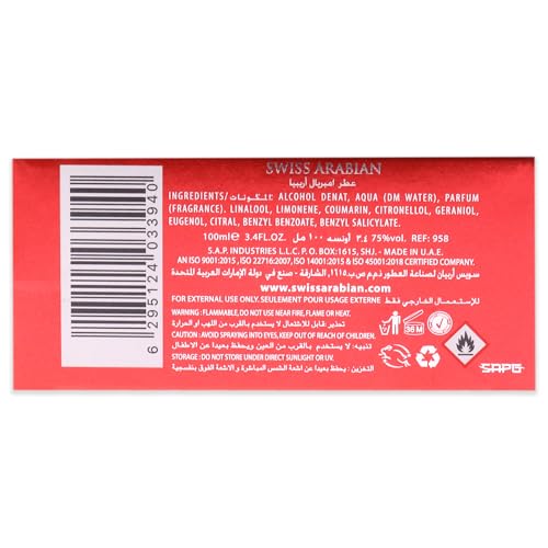 Swiss Arabian Imperial Arabia - Luxury Products From Dubai - Long Lasting, Addictive Personal EDP Spray Fragrance - Seductive Signature Aroma - 3.4 Oz