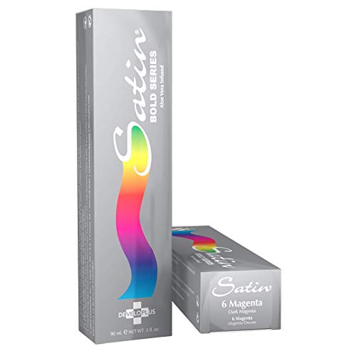 Satin | Bold Dark Magenta | Complete Hair Dye | Permanent and Semi-Permanent | Long Lasting | Vegan and Cruelty-Free