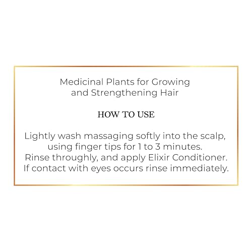 Elixir by Coco March Hair Growth Shampoo - Strengthening Plant-Based - Chemical-Free for Men and Women - Natural Hair Loss Formula for Thicker Fuller Hair - 16.9 fl oz
