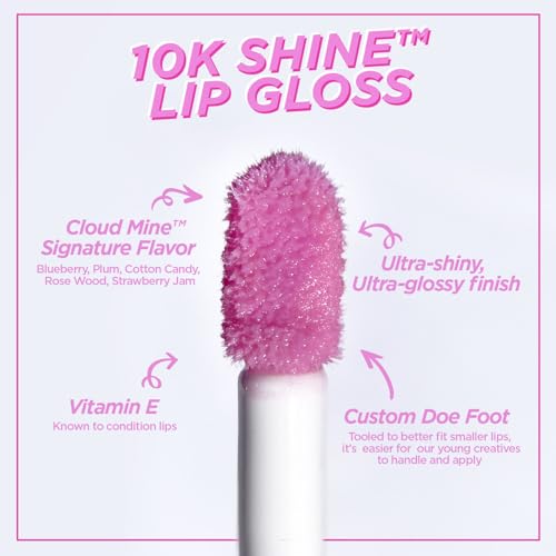 Petite 'N Pretty - WhimsiCali Eyeshadow & Cheek Makeup Palette and 10K Shine Lip Gloss Duo – Natural & Non-Toxic Face Makeup for Kids, Children, Tweens and Teens