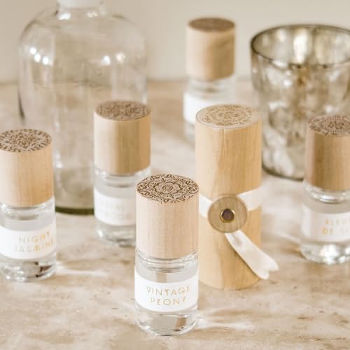 Skeem Print Block Rollerball Perfume - Fleur de Sel - Natural Ingredients - Travel Perfume, Mini Perfume Oil (.5 fl oz)
