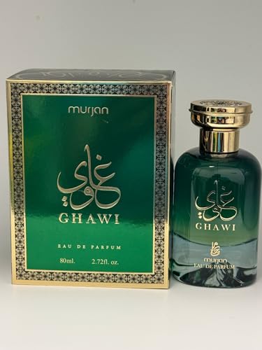 Murjan Ghawi Eau De Parfum - Men and Women Citrus & Woody Perfume with Pineapple, Mint & Cedar - Arabic Long Lasting Cologne - 3.4 oz