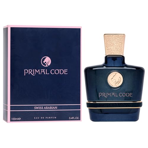 Swiss Arabian Primal Code - Luxury Products From Dubai - Long Lasting, Addictive Personal EDP Spray Fragrance - Seductive Signature Aroma - 3.4 Oz