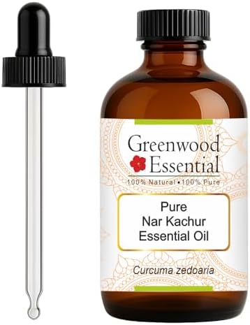 Pure NAR Kachur Essential Oil (Curcuma zedoaria) with Glass Dropper Steam Distilled 120ml (4 oz)