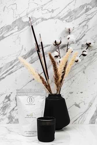 Bathorium Milk Mineral Bath Soak, Made with Coconut, Dead Sea Salt & Vanilla Bean CO2, Ideal for Hydration, pH Balanced Coconut Scented Bath Soak for Women, Approximately 5 Baths, 23 oz