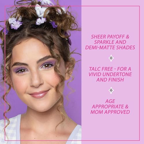 Petite 'N Pretty - WhimsiCali Eyeshadow & Cheek Makeup Palette and 10K Shine Lip Gloss Duo – Natural & Non-Toxic Face Makeup for Kids, Children, Tweens and Teens