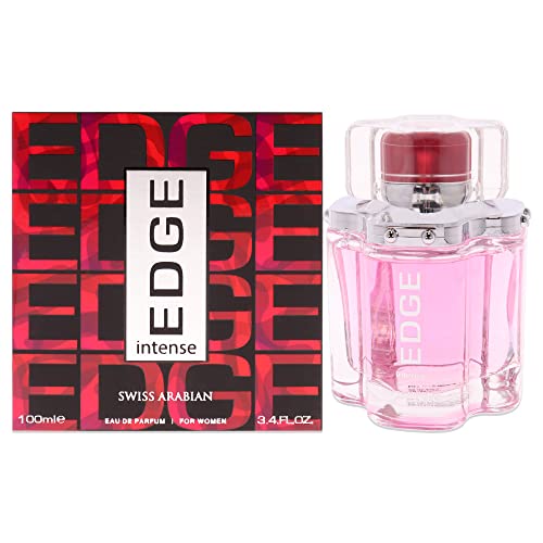 Swiss Arabian EDGE Intense - Luxury Products From Dubai - Long Lasting, Addictive Personal EDP Spray Fragrance - Seductive Signature Aroma - 3.4 Oz