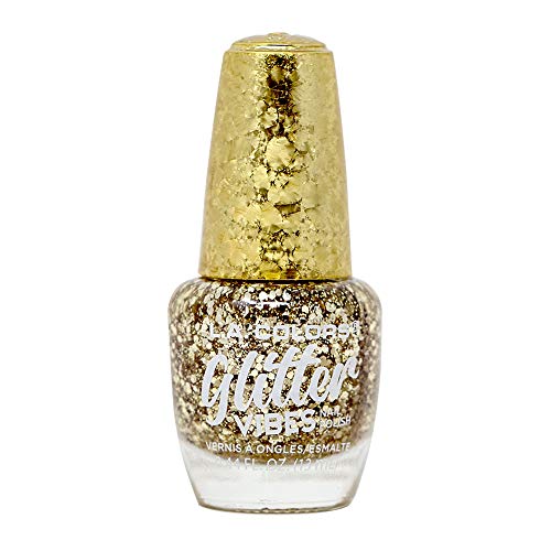 L.A. Colors Glitter Vibes Nail Polish (Golden Glow)