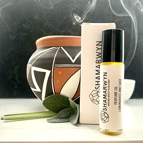 Lemongrass and Sage Perfume Oil Natural Organic Botanical Essential Oil Blend Roll-On 10ml
