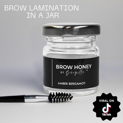 Brow Honey by Baezilla Eyebrow Gel Gift Set - Long Lasting Clear Gel With Brush & Waterproof Wax Lamination, Pack of 3