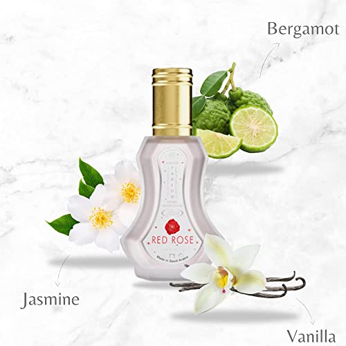 Red Rose - Eau De Perfume Natural Spray - 35 ml (1.15 fl. oz) by Al-Rehab- 2 pack