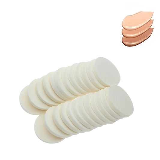 Ruitasa 25Pcs Makeup Sponge Cosmetic Puff Use For Dry And Wet Cosmetics Blush Applicators Round Sponges Foundation