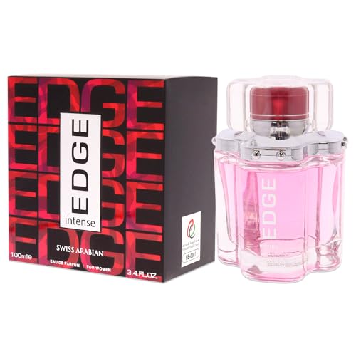 Swiss Arabian EDGE Intense - Luxury Products From Dubai - Long Lasting, Addictive Personal EDP Spray Fragrance - Seductive Signature Aroma - 3.4 Oz