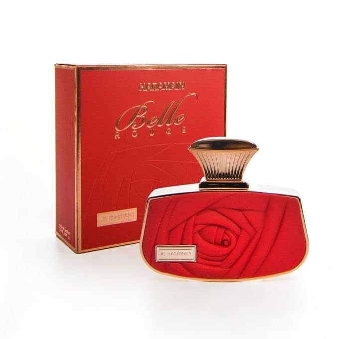 Al Haramain Belle Rouge - Arabian Perfume for Women - Long Lasting Floral Fragrance with Notes of Orange, Lavender, Jasmine, Vanilla, Sandalwood, Musk - Arabic Eau de Parfum - 2.5 oz EDP Spray