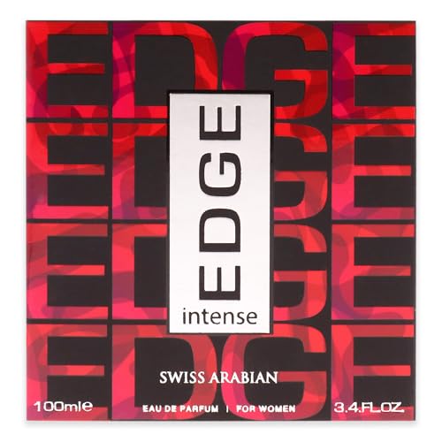 Swiss Arabian EDGE Intense - Luxury Products From Dubai - Long Lasting, Addictive Personal EDP Spray Fragrance - Seductive Signature Aroma - 3.4 Oz