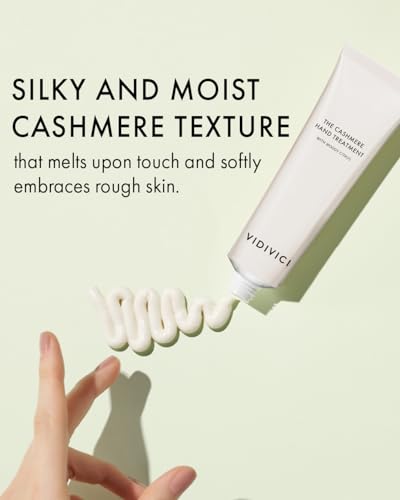 VIDIVICI The Cashmere Hand Cream with Shea Butter – Woody Citrus Scented Moisturizer for Dry & Cracked Hands – Repairs Skin Barrier – Soft Silky Texture – 1.69oz