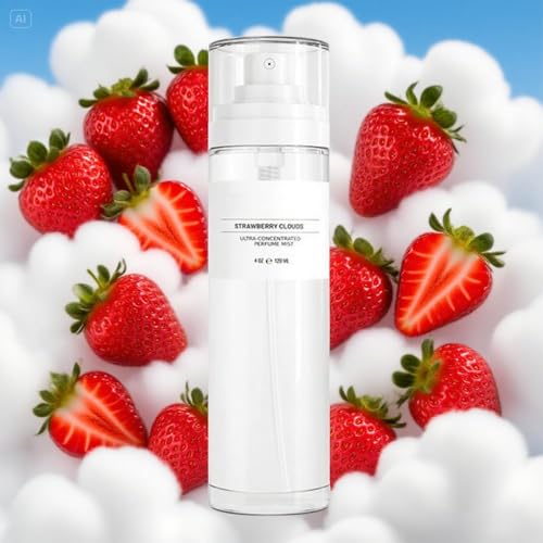 Strawberry Clouds Ultra-Concentrated Perfume Mist, Luxury Perfume Oil, Ultra-Concentrated Women Fragrance Oil, Scentual Fragrances Strawberryy Clouds Body Oils (Strawberry cloud)