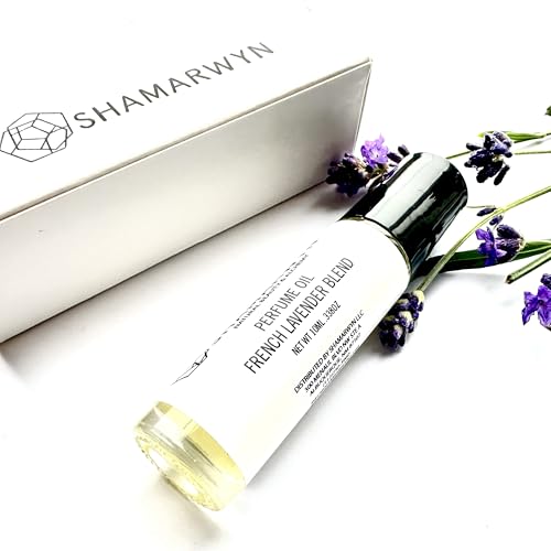 Shamarwyn French Lavender Zen Blend Perfume Oil, Organic Jojoba Base with Botanical Lavender, Orange, Wild Marjoram & Frankincense Pure Essential Oils 10ML